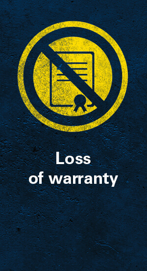 wrong battery - loss of warranty
